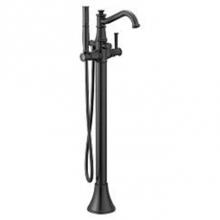Moen 9025BL - Matte black one-handle tub filler includes hand shower