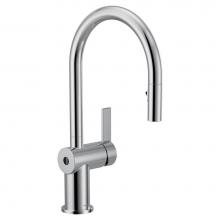 Moen 7622EWC - Cia Touchless 1-Handle Pull-Down Sprayer Kitchen Faucet with MotionSense Wave and Power Clean in C