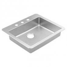 Moen GS181733B - 25''x22'' stainless steel 18 gauge single bowl drop in sink