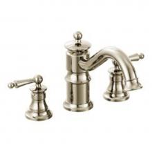 Moen TS214NL - Polished nickel two-handle roman tub faucet
