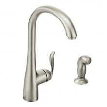 Moen 7790SRS - Arbor One-Handle High Arc Kitchen Faucet with Side Spray, Spot Resistant Stainless