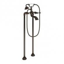 Moen S22110ORB - Weymouth Two Handle Tub Filler with Lever-Handles and Handshower, Oil Rubbed Bronze