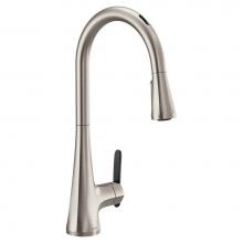 Moen S7235EVSRS - Sinema Smart Faucet Touchless Pull Down Sprayer Kitchen Faucet with Voice Control and Power Boost,