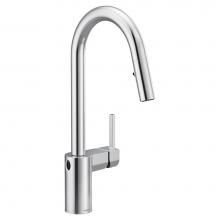 Moen 7565EWC - Align Motionsense Wave One-Sensor Touchless One-Handle High Arc Modern Pulldown Kitchen Faucet wit