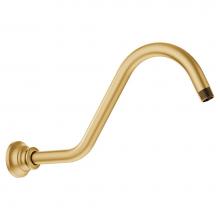 Moen S113BG - Waterhill 14-Inch Replacement Extension Curved Shower Arm, Brushed Gold