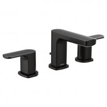 Moen T6920BL - Rizon 8 in. Widespread 2-Handle Bathroom Faucet Trim Kit in Matte Black (Valve Sold Separately)