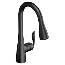 Moen 7594EWBL - Arbor Motionsense Wave Sensor Touchless One-Handle Pulldown Kitchen Faucet Featuring Power Clean,