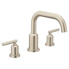 Moen T961BN - Gibson Two-Handle Deck Mounted Modern Roman Tub Faucet, Valve Required, Brushed Nickel