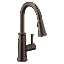 Moen 7260EVORB - Belfield Smart Faucet Touchless Pull Down Sprayer Kitchen Faucet with Voice Control and Power Boos