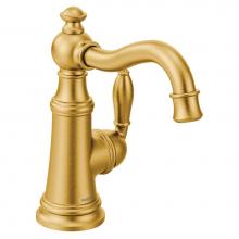 Moen S62101BG - Weymouth Single Handle Bar Faucet, Brushed Gold