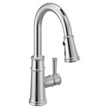 Moen 7260EVC - Belfield Smart Faucet Touchless Pull Down Sprayer Kitchen Faucet with Voice Control and Power Boos