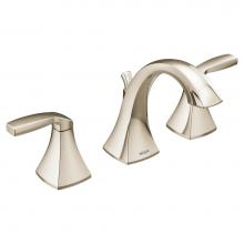 Moen T6905NL - Voss 8 in. Widespread 2-Handle High-Arc Bathroom Faucet Trim Kit in Polished Nickel (Valve Sold Se