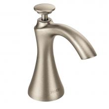 Moen S3946NL - Transitional Deck Mounted Kitchen Soap Dispenser with Above the Sink Refillable Bottle, Polished N