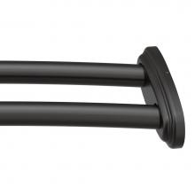 Moen DN2141BL - Matte Black Adjustable Curved Shower Rod