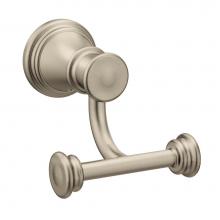 Moen YB6403BN - Brushed Nickel Double Robe Hook