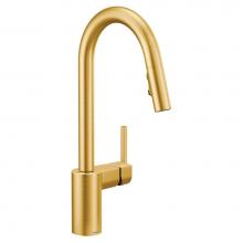 Moen 7565BG - Align One-Handle Modern Kitchen Pulldown Faucet with Reflex and Power Clean Spray Technology, Brus