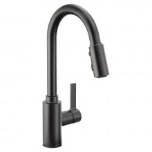 Moen 7882BL - Genta LX Single-Handle Pull-Down Sprayer Modern Kitchen Faucet with Reflex and Power Boost, Matte