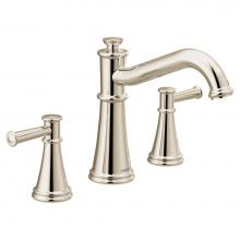 Moen T9023NL - Belfield 2-Handle Deck-Mount Roman Tub Faucet in Polished Nickel (Valve Sold Separately)