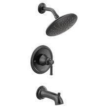 Moen T2283EPBL - Dartmoor 1-Handle Tub and Shower Trim Kit with Eco-Performance Rainshower in Matte Black