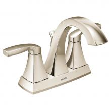 Moen 6901NL - Voss Two-Handle High Arc Centerset Bathroom Faucet, Polished Nickel
