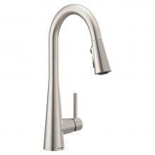 Moen 7864SRS - Sleek One-Handle High Arc Pulldown Kitchen Faucet Featuring Power Boost, Spot Resist Stainless