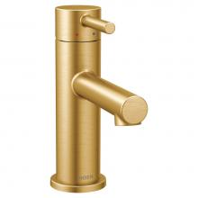 Moen 6190BG - Align One-Handle Modern Bathroom Faucet with Drain Assembly and Optional Deckplate, Brushed Gold
