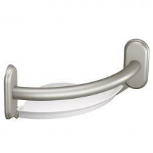 Moen LR2354DBN - Brushed Nickel 9'' Grab Bar With Corner Shelf