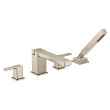 Moen TS914BN - 90 Degree Two-Handle Deck Mount Roman Tub Faucet Trim Kit, Valve Required, Including Single Functi