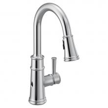 Moen 7260EWC - Belfield Touchless 1-Handle Pull-Down Sprayer Kitchen Faucet with MotionSense Wave and Power Clean