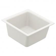 Moen GGW3018B - 15.75-Inch Wide x 7-Inch Deep Dual Mount Granite Single Bowl Kitchen or Bar Sink, White