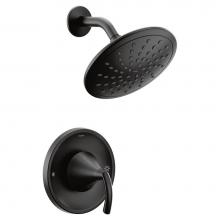 Moen T2842EPBL - Glyde Posi-Temp Rain Shower 1-Handle Shower Only Faucet Trim Kit in Matte Black (Valve Sold Separa