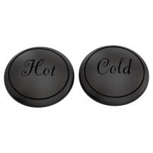 Moen 221672BL - Weymouth Hot and Cold Replacement Handle Caps, Matte Black