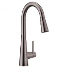 Moen 7864EVBLS - Sleek Smart Faucet Touchless Pull Down Sprayer Kitchen Faucet with Voice Control and Power Boost,