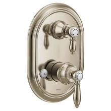 Moen UTS4311NL - Weymouth M-CORE 3-Series 2-Handle Shower Trim with Integrated Transfer Valve in Polished Nickel (V