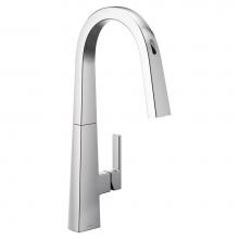 Moen S75005EVC - Nio Smart Faucet Touchless Pull Down Sprayer Kitchen Faucet with Voice Control and Power Boost, Ch