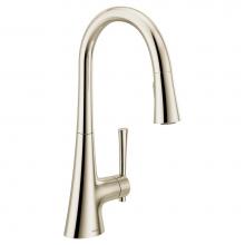 Moen 9126NL - KURV Single-Handle Pull-Down Sprayer Kitchen Faucet with Reflex and Power Boost in Polished Nickel