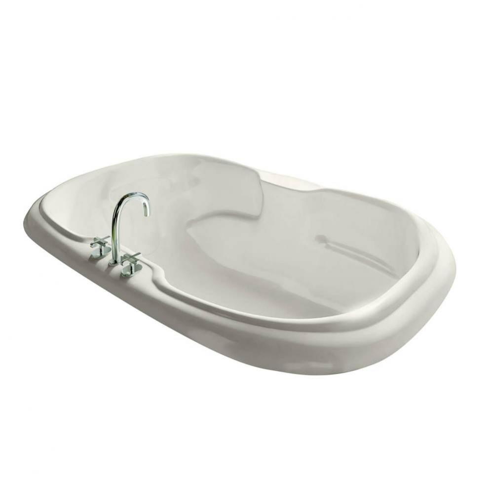 Calla 7242 Acrylic Drop-in Center Drain Combined Hydromax &amp; Aerofeel Bathtub in Biscuit