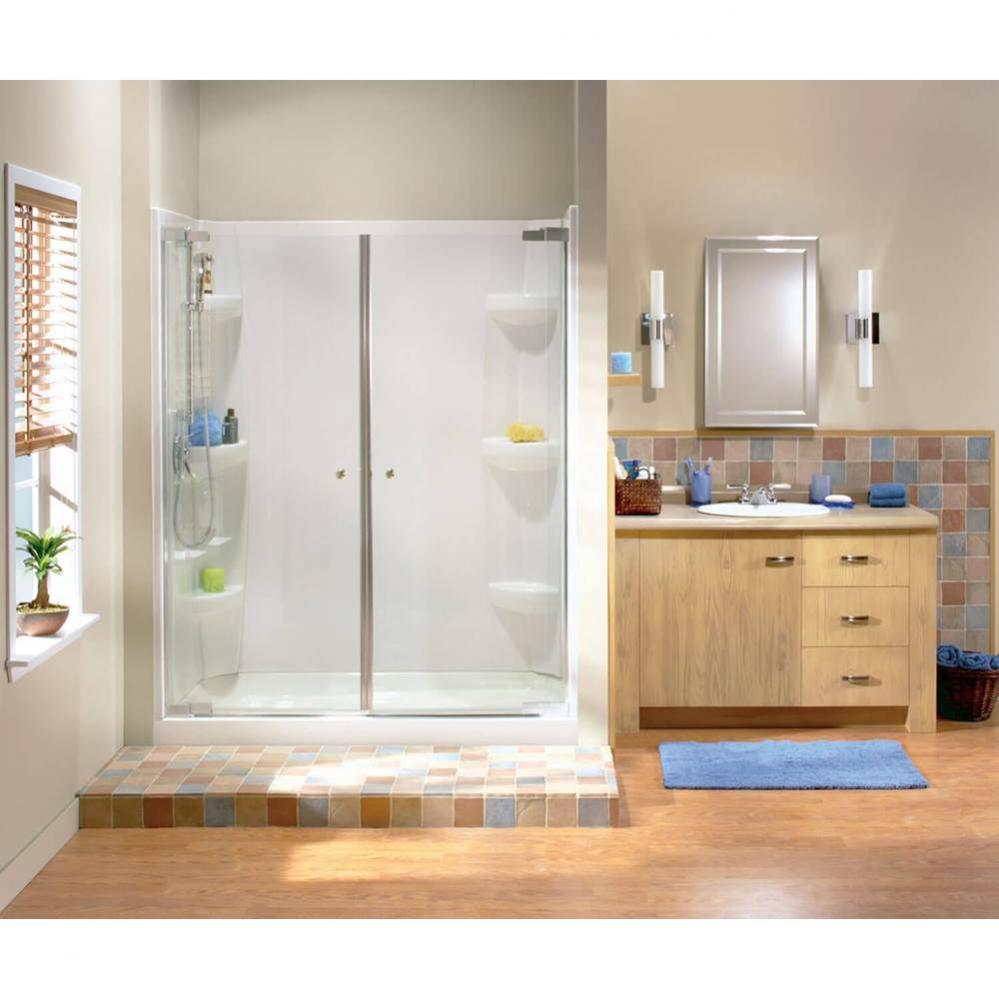 Rectangular Base 4236 3 in. Acrylic Alcove Shower Base with Center Drain in White