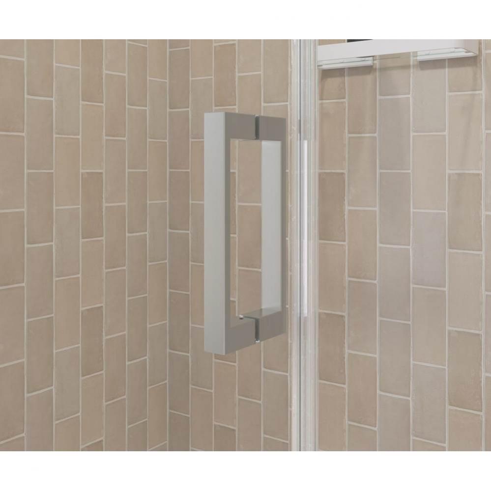 Manhattan 39-41 x 68 in. 6 mm Pivot Shower Door for Alcove Installation with Clear glass &amp; Squ