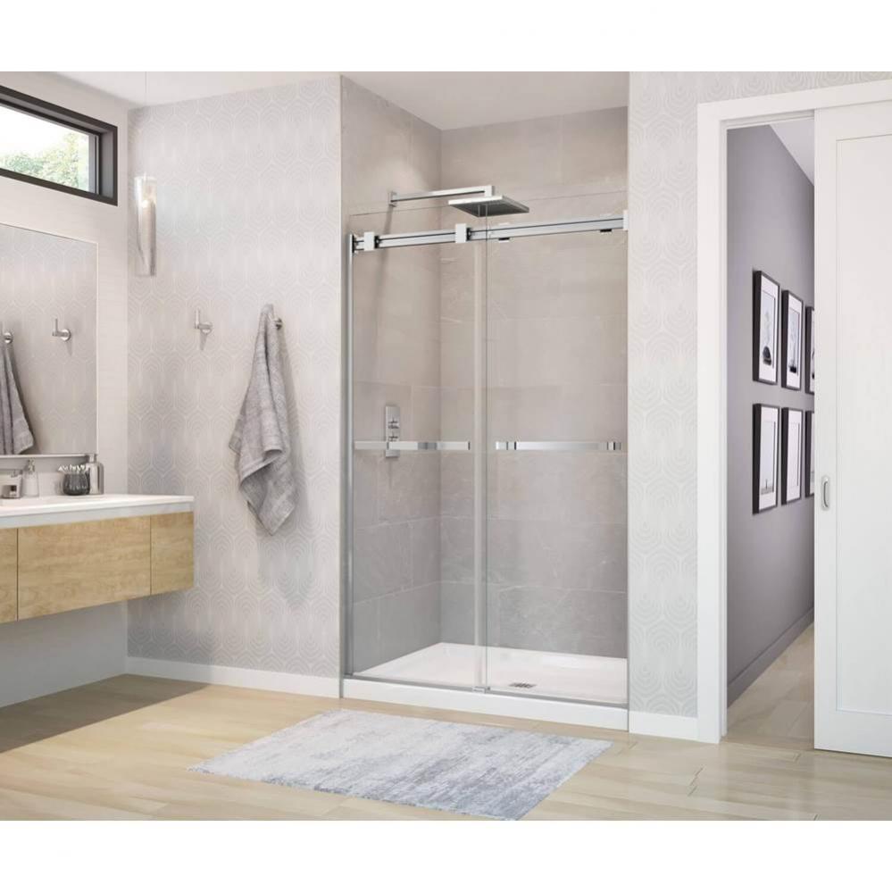 B3Square 4836 Acrylic Alcove Shower Base in White with Anti-slip Bottom with Center Drain