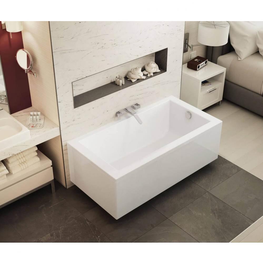 ModulR 6032 (Without Armrests) Acrylic Wall Mounted Right-Hand Drain Bathtub in White