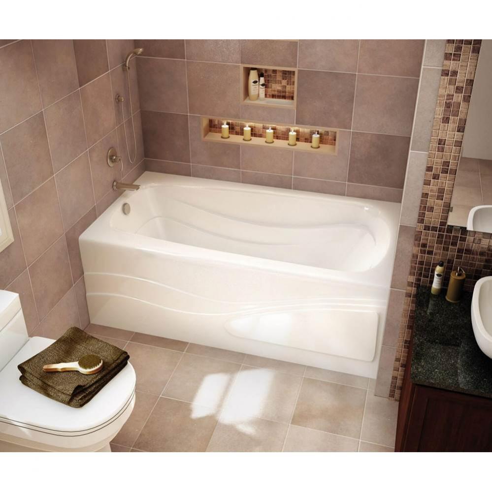 Tenderness 6042 Acrylic Alcove Right-Hand Drain Bathtub in White