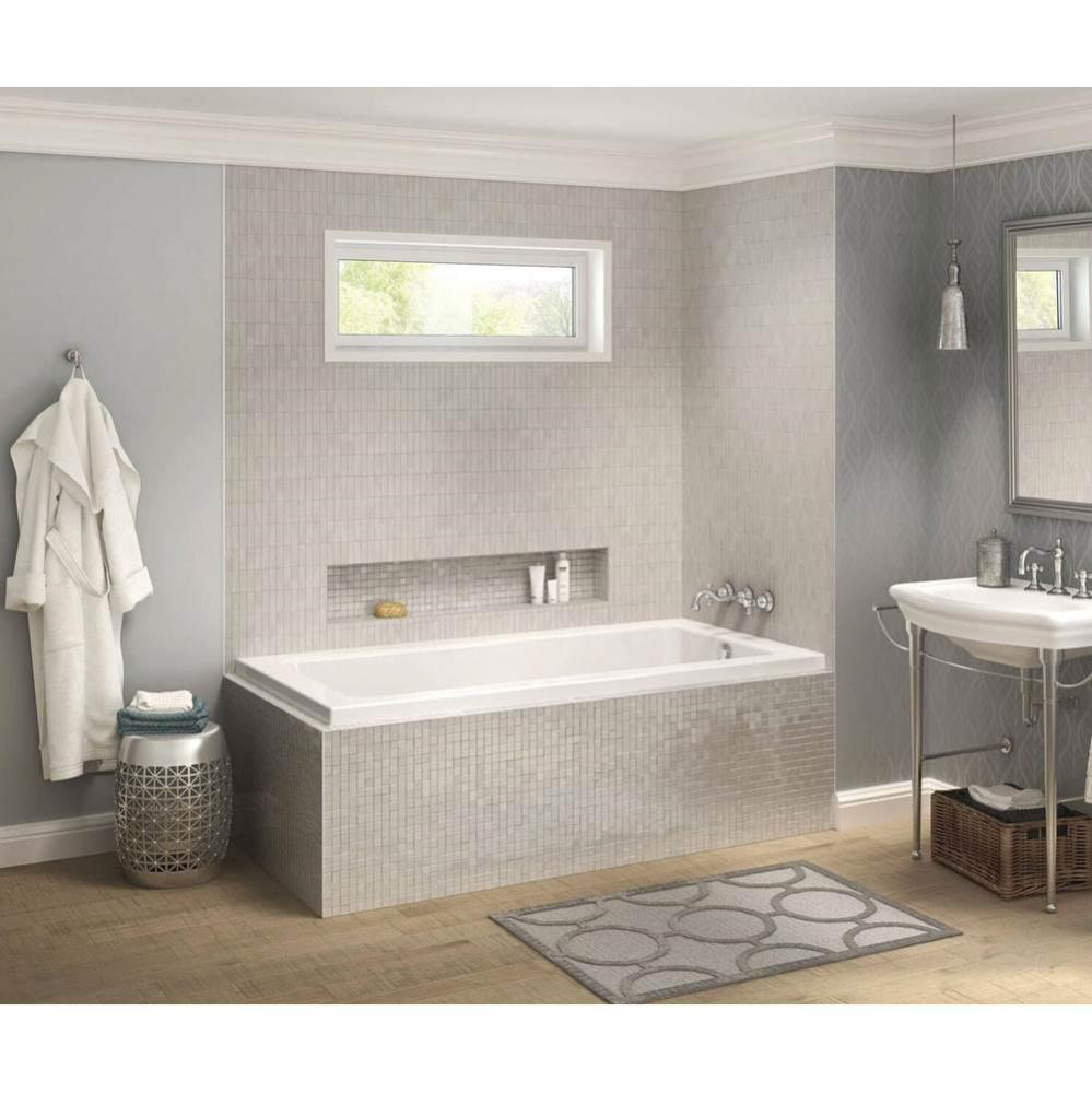 Pose 6636 IF Acrylic Corner Right Left-Hand Drain Bathtub in White