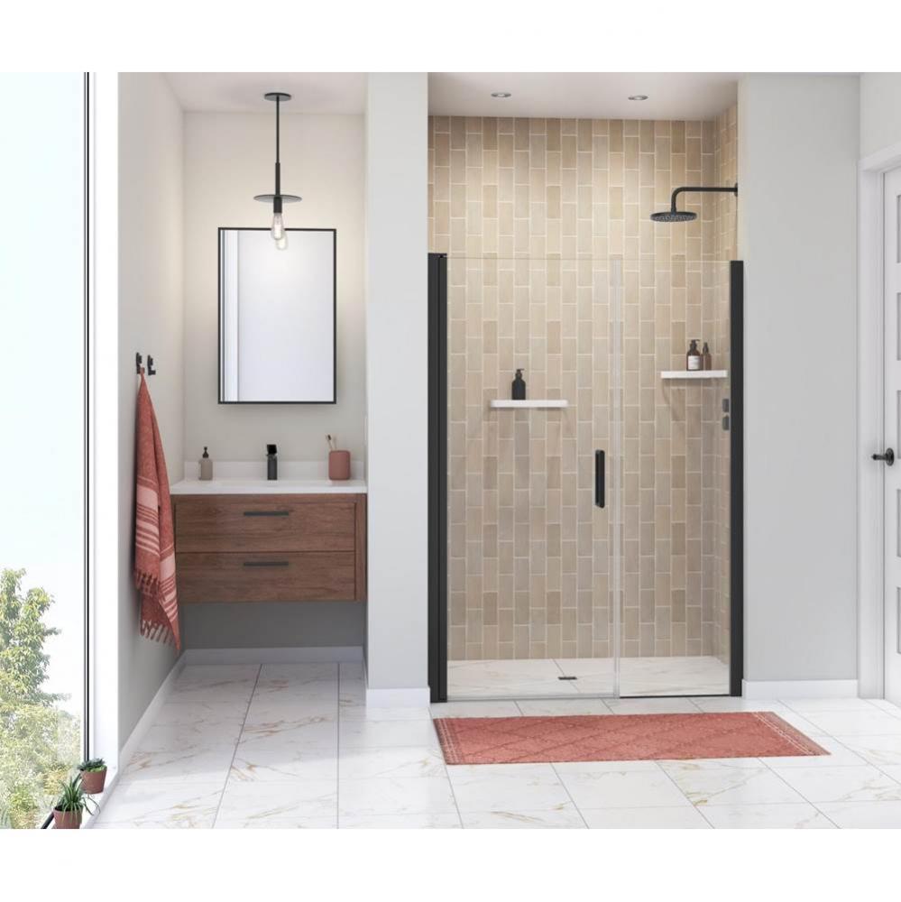 Manhattan 49-51 x 68 in. 6 mm Pivot Shower Door for Alcove Installation with Clear glass &amp; Rou