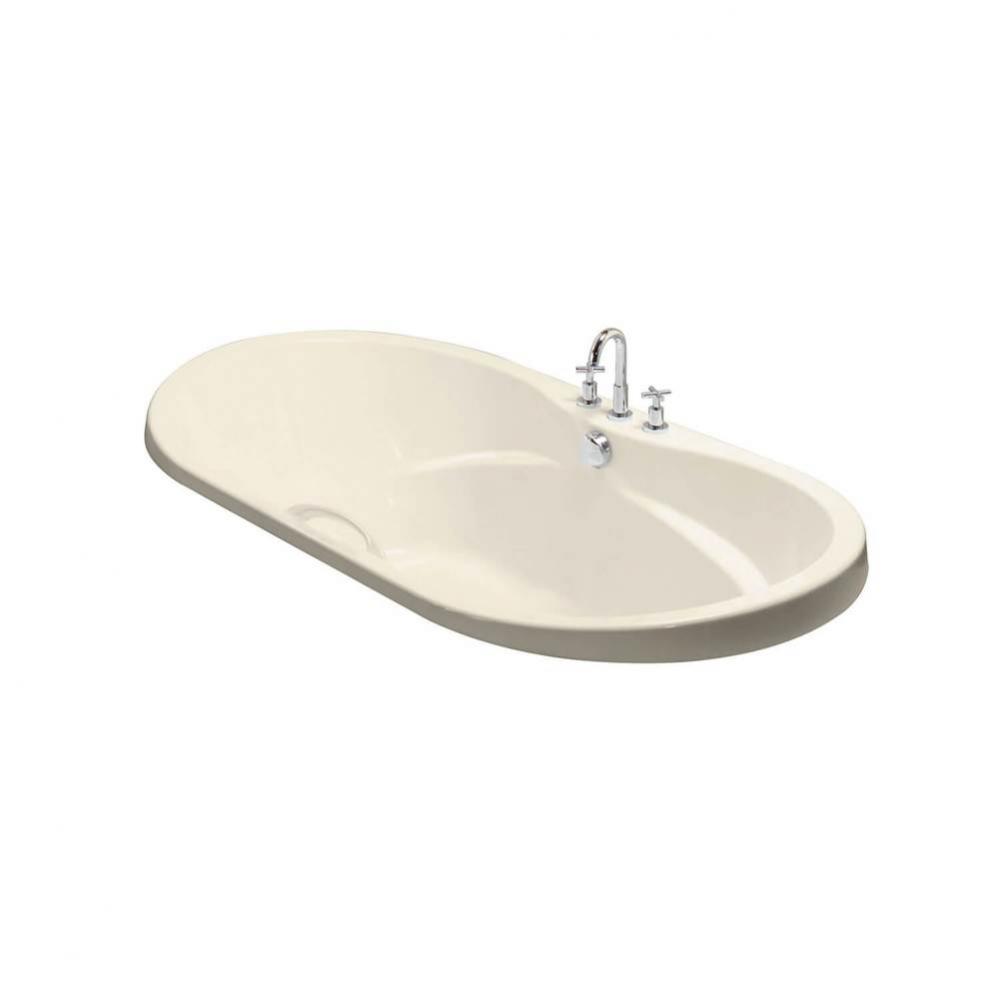 Living 6636 Acrylic Drop-in Center Drain Bathtub in Bone