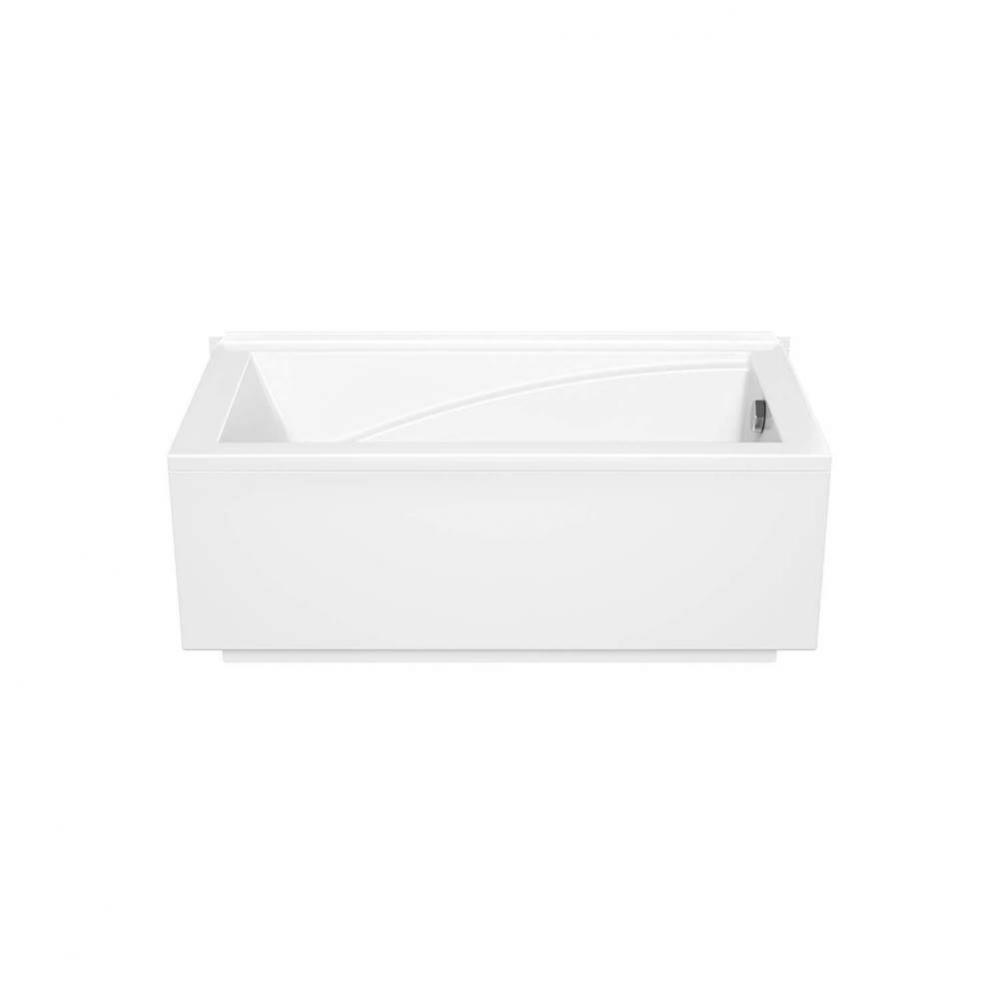 ModulR 6032 (With Armrests) Acrylic Wall Mounted Right-Hand Drain Bathtub in White