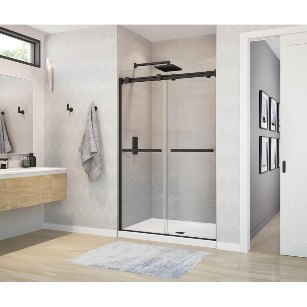 Duel 44-47 x 70 1/2-74 in. 8 mm Sliding Shower Door for Alcove Installation with Clear glass in Ma