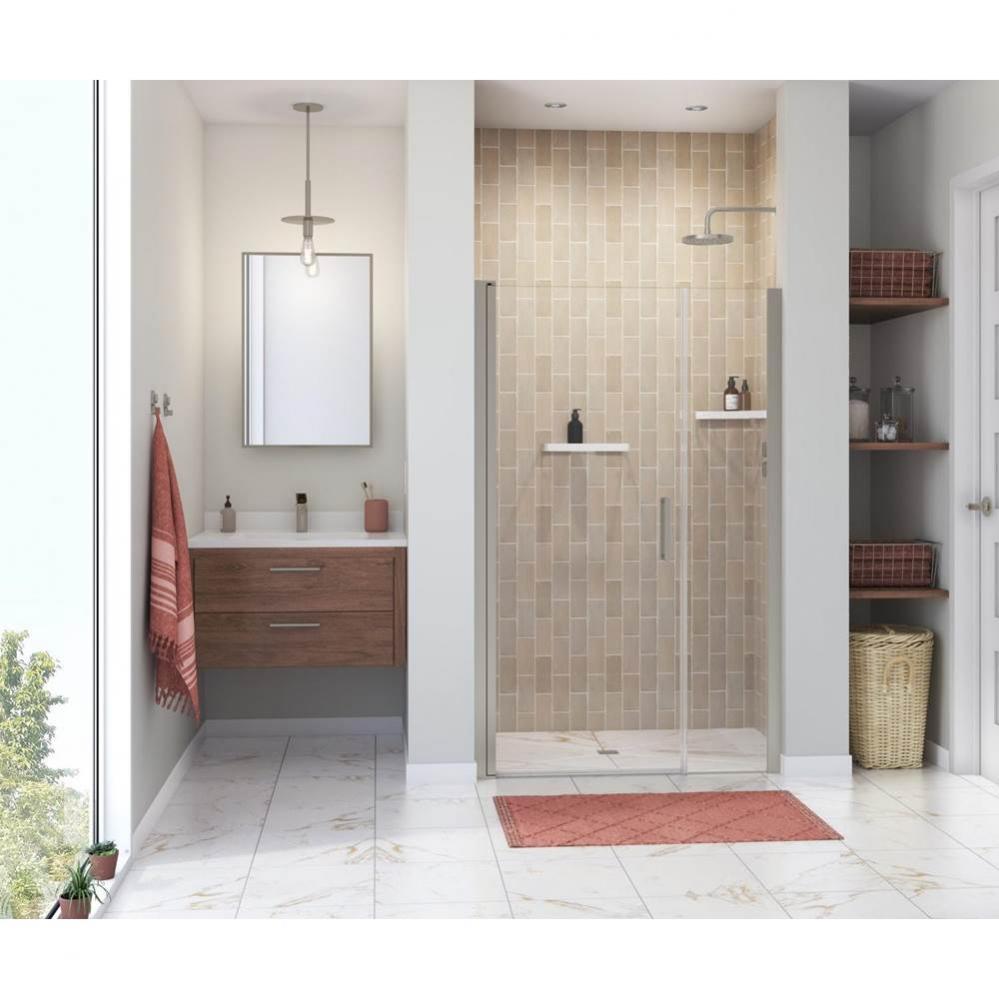 Manhattan 41-43 x 68 in. 6 mm Pivot Shower Door for Alcove Installation with Clear glass &amp; Rou
