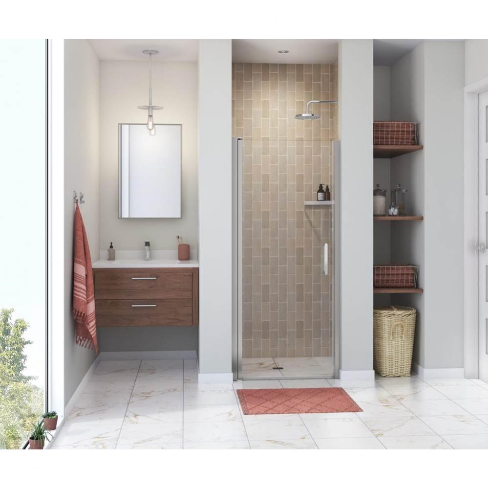 Manhattan 33-35 x 68 in. 6 mm Pivot Shower Door for Alcove Installation with Clear glass &amp; Rou