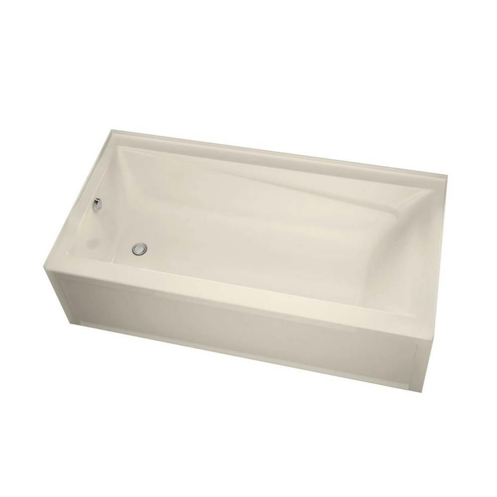 Exhibit 6036 IFS Acrylic Alcove Right-Hand Drain Whirlpool Bathtub in Bone